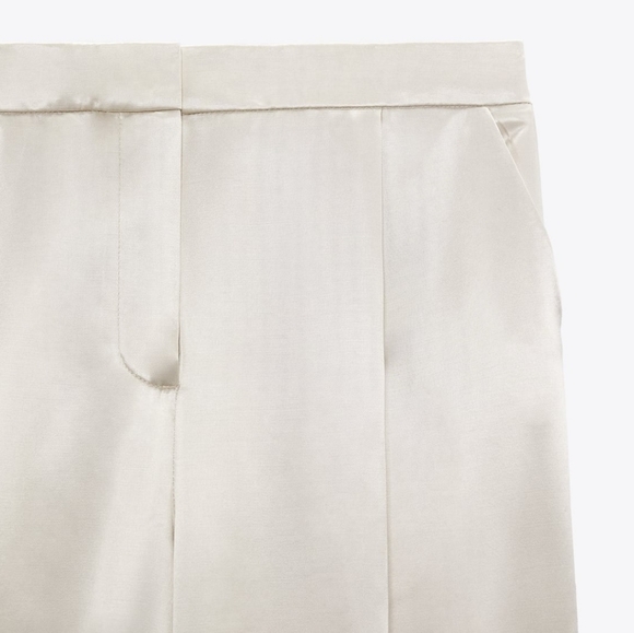 Zara SATIN EFFECT PLEATED PANTS bloggers favorite - Picture 10 of 11